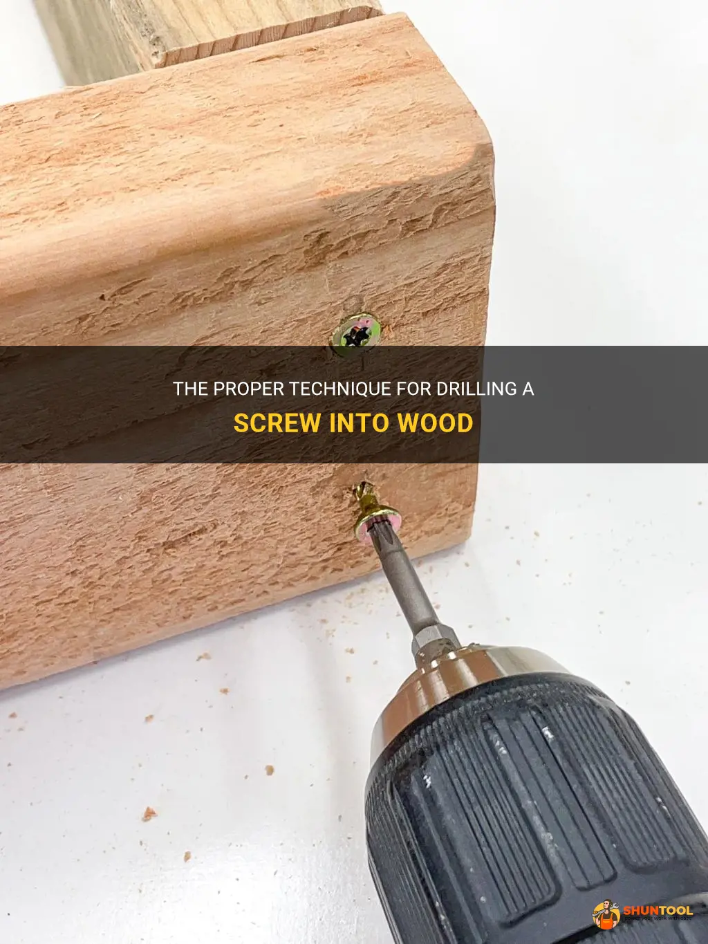 how do you drill a screw into wood
