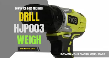 The Weight of the Ryobi Drill HJP003: A Comparison to Other Models