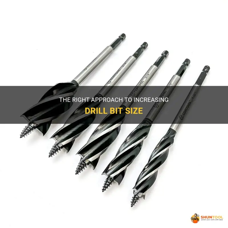 how much to increase drill bit size