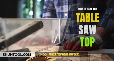 The Art of Table Saw Top Care: A Comprehensive Guide