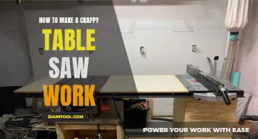 Transforming a Mediocre Table Saw into a Mastery Marvel