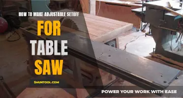 Crafting a Customizable Table Saw Set-up: The Ultimate Guide to Making an Adjustable Setoff