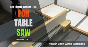Crafting a Custom Auxiliary Fence for Your Table Saw: A Comprehensive Guide