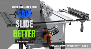 Enhancing the Jobsite Table Saw Experience: Smooth Sliding Mechanisms