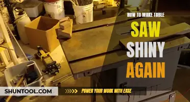 Restoring the Shine: Revitalizing Your Table Saw's Luster