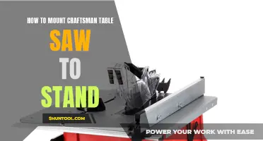 Craftsman Table Saw Mounting: A Guide to Secure Installation