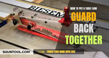 Reassembling the Table Saw Guard: A Step-by-Step Guide