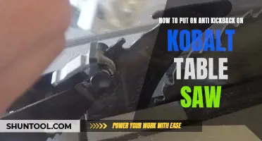 Securing Your Kobalt Table Saw: Mastering the Anti-Kickback Feature