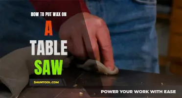 Waxing Your Table Saw: A Guide to Smooth and Efficient Woodworking