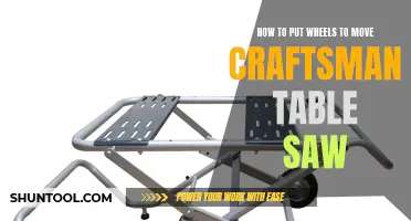 Craftsman Table Saw Mobility: Installing Wheels for Easy Movement