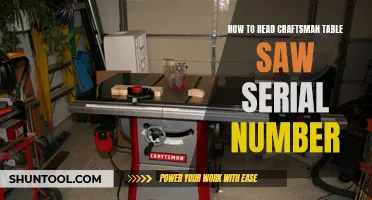 Decoding the Craftsman Table Saw Serial Number: A Step-by-Step Guide