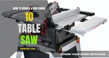 Crafting a Classic: Restoring the Craftsman 10 Table Saw to Its Former Glory