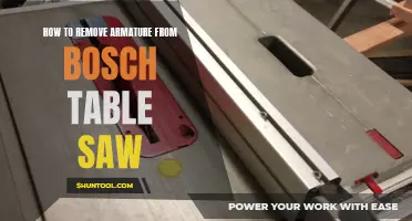 Liberating Your Bosch Table Saw: A Guide to Removing the Armature