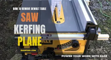 DeWalt Table Saw Kerf Adjustment: A Guide to Trimming and Plane Removal