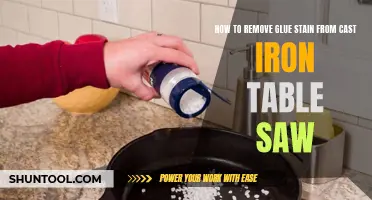 Erasing Glue Stains from Your Cast Iron Table Saw
