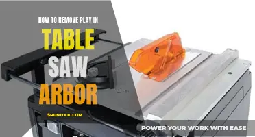 Eliminating Play in a Table Saw Arbor: A Comprehensive Guide