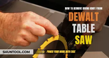 DeWalt Table Saw Maintenance: Removing the Riving Knife Safely