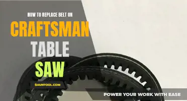 Craftsman Table Saw Belt Replacement: A Step-by-Step Guide
