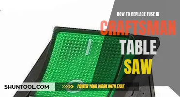 Craftsman Table Saw Fuse Replacement: A Step-by-Step Guide