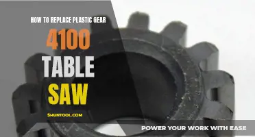 A Step-by-Step Guide to Replacing the Plastic Gear on Your 4100 Table Saw