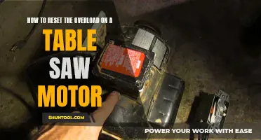 Resetting a Table Saw Motor Overload: A Step-by-Step Guide