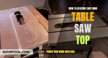 Reviving a Cast Iron Table Saw Top: A Step-by-Step Guide to Restoration