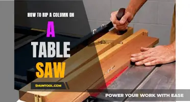The Art of Ripping Table Saw Columns: A Comprehensive Guide