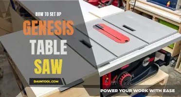 Setting Up the Genesis Table Saw: A Comprehensive Guide