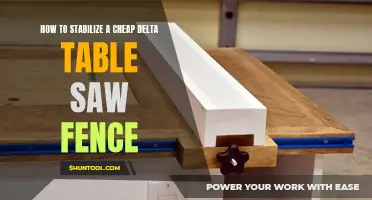 Securing Your Saw: Stabilizing Techniques for Delta Table Saw Fences on a Budget