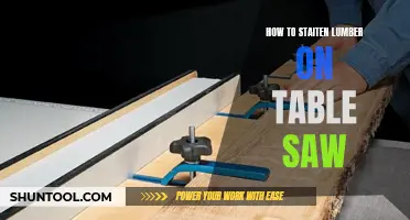 Mastering the Art of Straightening Lumber with Your Table Saw