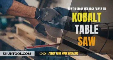 Storing Kickback Pawls: A Guide for Kobalt Table Saw Owners