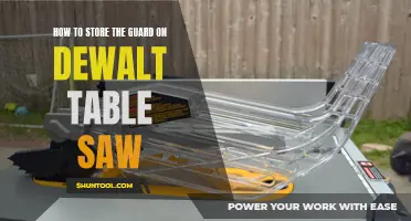 Storing the Guard on Your Dewalt Table Saw: A Step-by-Step Guide