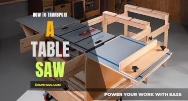 Transporting Your Table Saw: A Comprehensive Guide