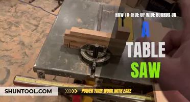 Trueing Wide Boards: Mastering the Table Saw Technique