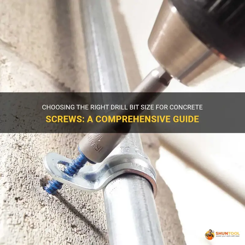 what size drill bit to use for concrete screws