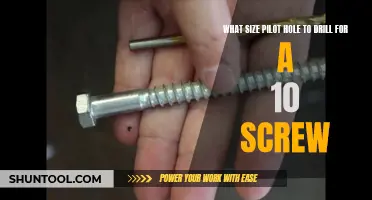 What's the Right Size Pilot Hole for a 10 Screw?