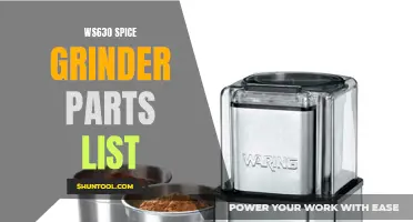 The Comprehensive Parts List for the WS630 Spice Grinder